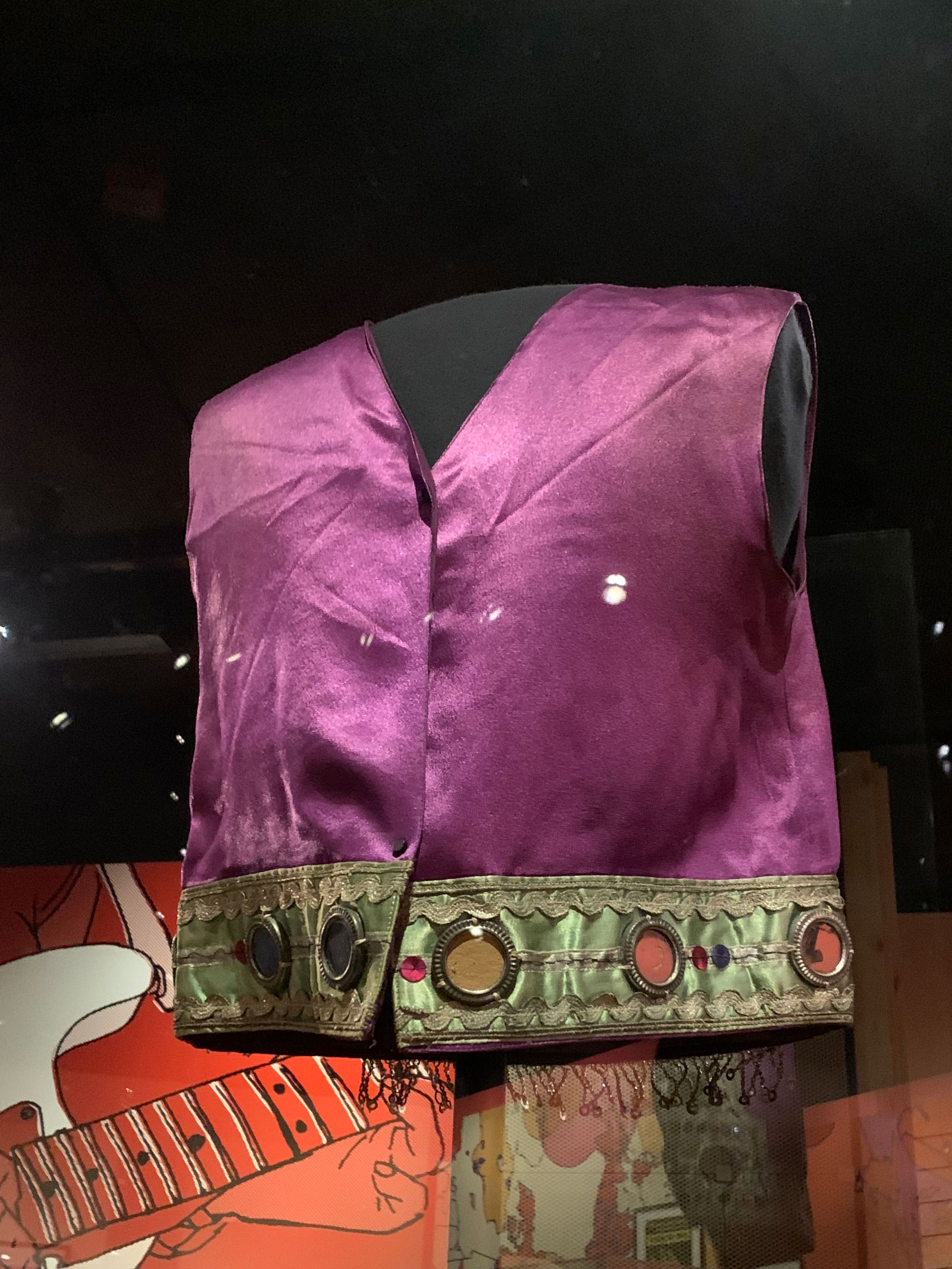 Jimi Hendrix Purple Satin Vest MoPOP